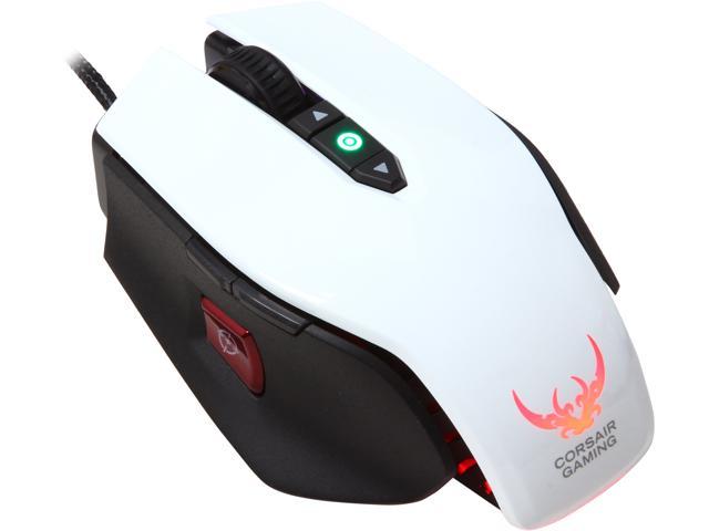 Corsair M65 USB Wired RGB Laser Gaming Mouse - White