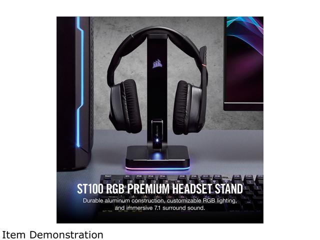 Corsair ST100 RGB Premium Headset Stand with 7.1 Surround Sound