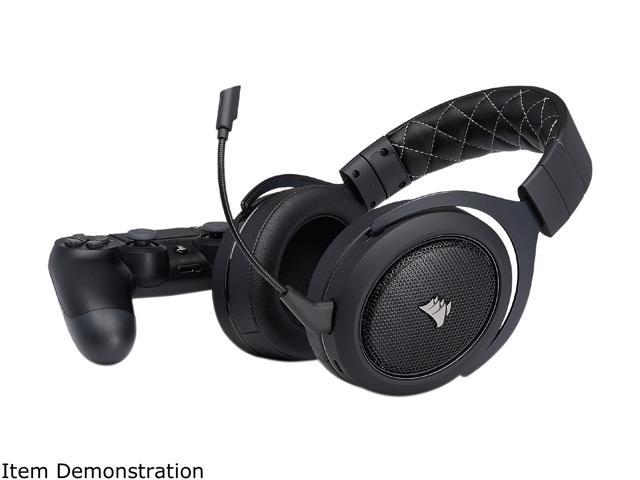 Kaarsen onze straf Corsair HS70 Wireless Gaming Headset with 7.1 Surround Sound, Carbon -  Newegg.com