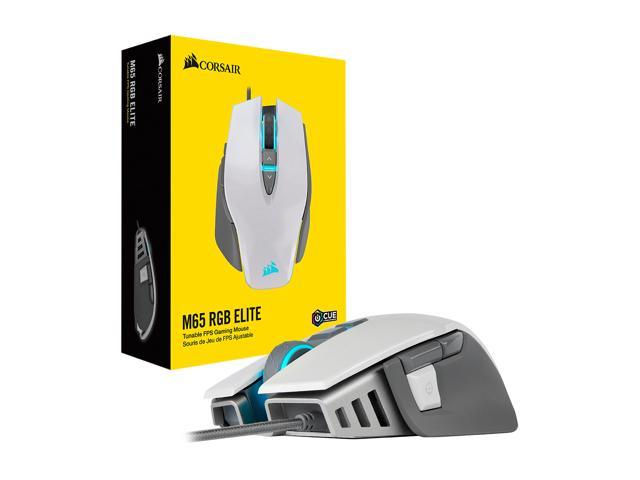 Paradoks let at håndtere Hæderlig Corsair M65 RGB Elite - FPS Gaming Mouse - 18,000 DPI Optical Sensor -  Adjustable DPI Sniper Button - Tunable Weights - White - Newegg.com