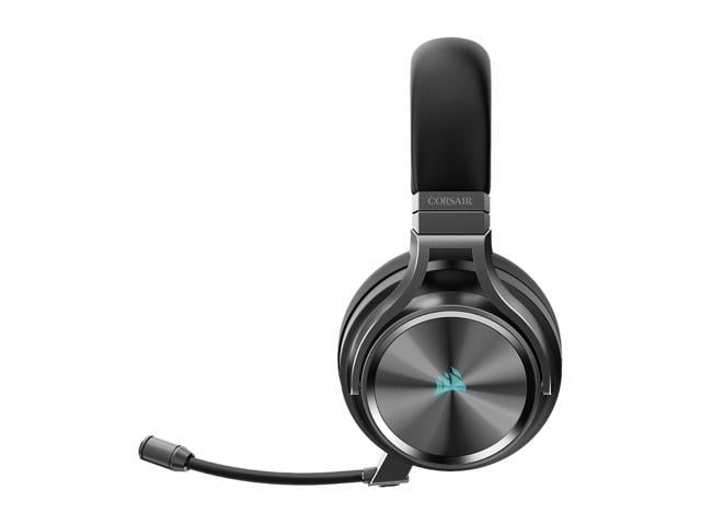 Corsair Virtuoso RGB Wireless SE Gaming Headset - 7.1 Surround Sound Broadcast Quality Microphone - Foam Earcups - 20 Hour Battery Life Works w/ PC, MacOS, PS5 - Gunmetal Gaming Headsets -