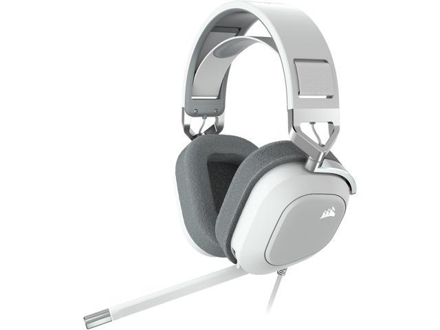 Corsair HS80 RGB USB Premium Gaming Headset with Dolby Audio 7.1 Surround Sound (Broadcast-Grade Omni-Directional Microphone, Memory Foam Earpads, High-Fidelity Sound, Durable Construction) White