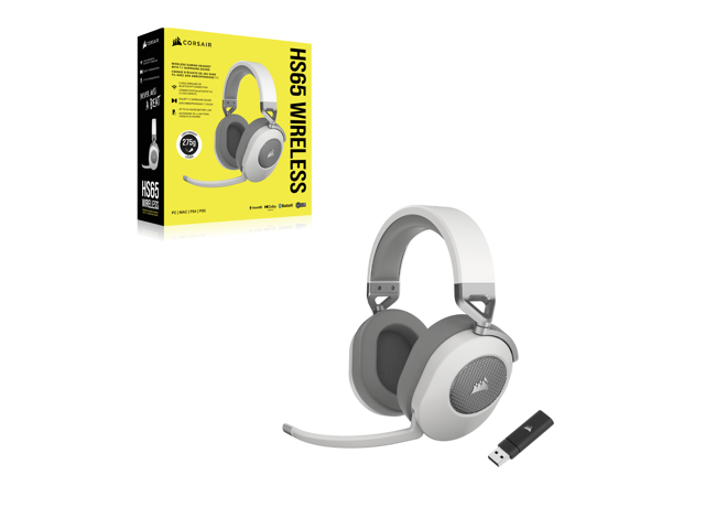 CORSAIR HS65 WIRELESS Gaming Headset, White - Newegg.com