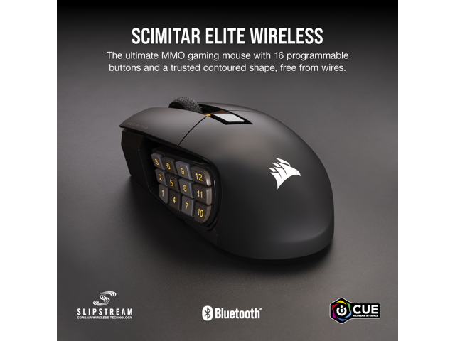 Corsair Scimitar Elite Wireless Mmo Gaming Mouse 16 Fully Programmable