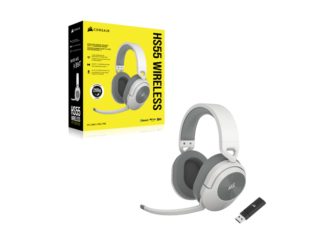 CORSAIR HS55 WIRELESS Gaming Headset, Lightweight, Bluetooth - Dolby 7. ...