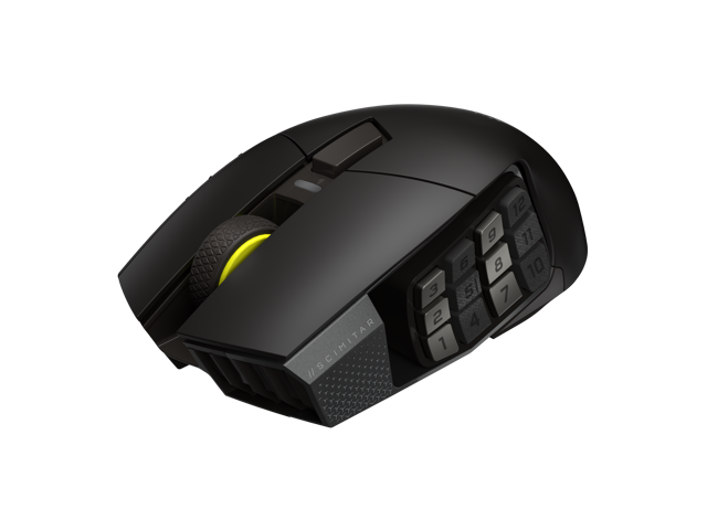 Corsair Scimitar Elite Wireless SE MMO Gaming Mouse – 33000 DPI, 16 Programmable Buttons, Adjustable Key Slider, Elgato Stream Deck Integration, 1000Hz Polling, Up to 150hrs Battery – Gunmetal