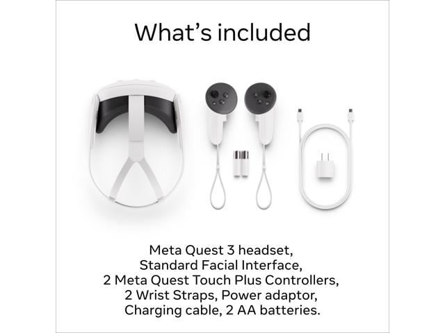 Meta Quest 3 - 128 GB - Virtul Reality System - USB-C - 899-00579