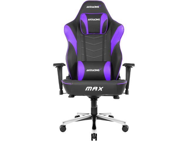 AKRacing Master Series MAX PU Leather Gaming Chair, 4D Adjustable Armrests, 180 Degrees Recline - Black/Indigo (AK-MAX-BK/IN)