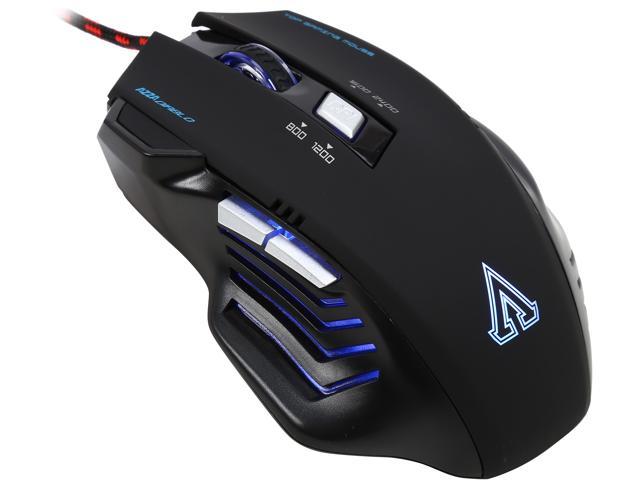 AZZA Diablo MSAZ-004 Black 6 Buttons 1 x Wheel USB Wired Optical 2400 dpi LED Gaming Mouse