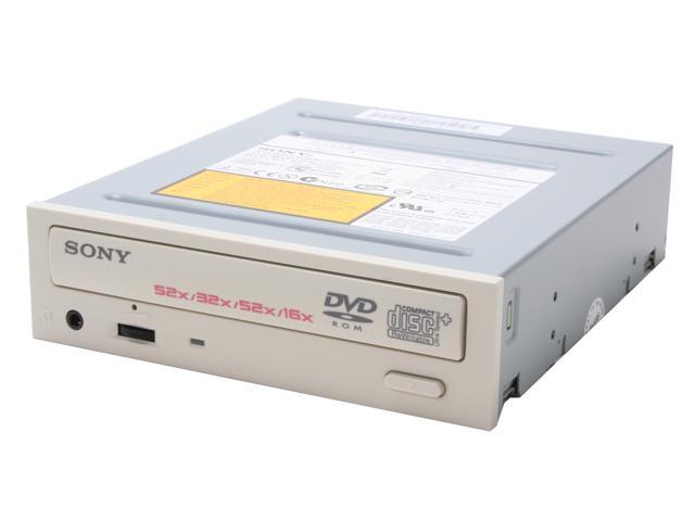 SONY Combo Drive With a Replaceable Black Faceplate 16X DVD-ROM 52X CD-R 32X CD-RW 52X CD-ROM Beige ATAPI/EIDE Model CRX320AE/U