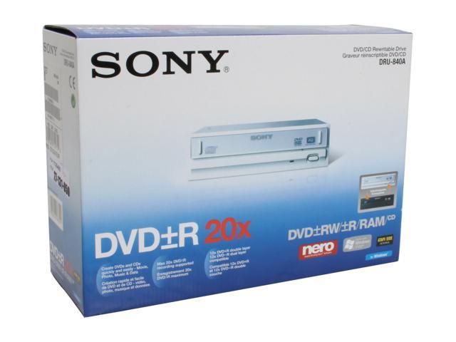 SONY 20X DVD±R DVD Burner with 12X DVD-RAM White P-ATA Model DRU840A ...