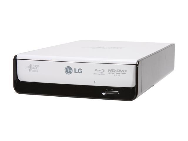 LG Black/White 6X BD-R 2X BD-RE 16X DVD+R 6X BD-ROM 4MB Cache USB 2.0 External 6X Blu-ray Rewriter/3X HD-ROM Drive w/ LightScribe BE06LU10 LightScribe Support