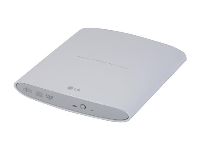 LG USB 2.0 White Portable Super Multi Drive Model GP08 lite