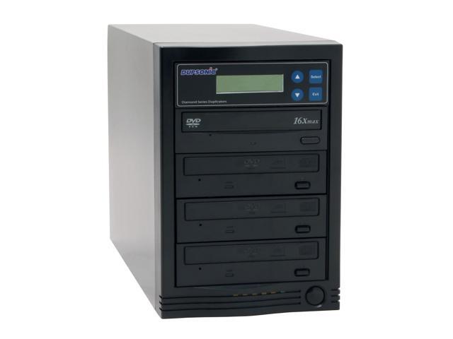DUPSONIC Black 1 to 3 DVD Duplicator with Pioneer Burner and Acard ...