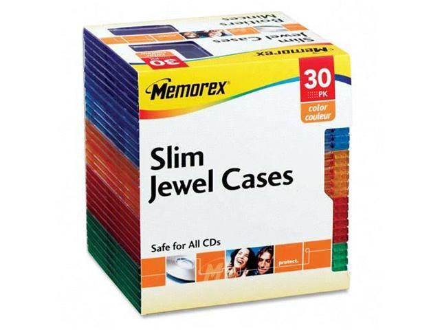 Memorex 01930 Slim CD Jewel Cases - 30 Packs