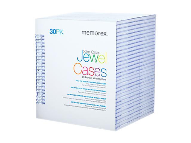 Memorex 01931 30-pack Clear Slim CD Jewel Case