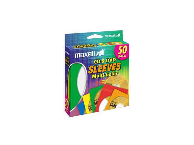 maxell 190134 Multi-Color CD & DVD Sleeve - 50 Pack
