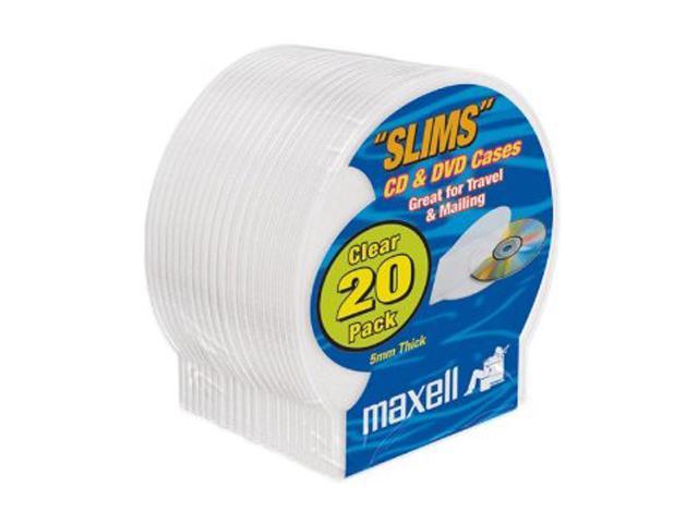 maxell 190900 Clear Slims Disc Cases CD356 - 20 Pack