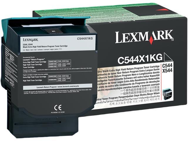 Lexmark C544X4KG Extra High Yield Return Program Toner Cartridge - Black