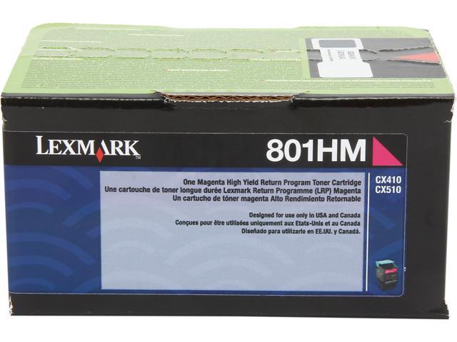 Lexmark 80C1HM0 High Yield Return Program Toner Cartridge - Magenta