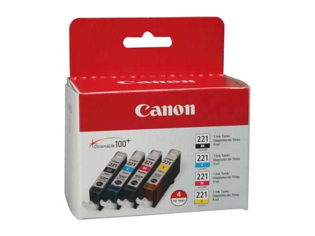 Canon CLI 221 Ink Cartridge Combo Pack Black Cyan Magenta Yellow   28 102 344 02 