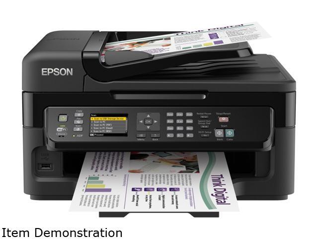 EPSON WorkForce WF-2540 9.0 ISO ppm Black Print Speed 5760 x 1440 dpi Color Print Quality Ethernet (RJ-45) / USB / Wi-Fi 4-color (CMYK) drop-on-demand MicroPiezo inkjet technology Color All-in-One Printer
