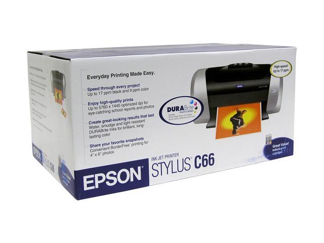 Epson Stylus C66 C11c573071 Usb Inkjet Personal Color Printer 8395
