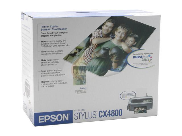 Epson Stylus Cx4800 C11c610001 Usb Inkjet Mfc All In One Color Printer 0605
