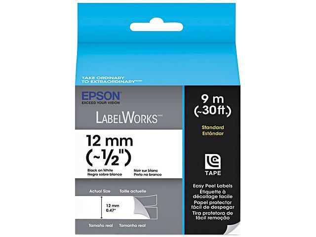 EPSON LC-4WBN9 LabelWorks Standard LC Tape Cartridge 1/2" Black on White