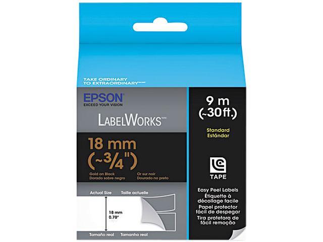 EPSON LC-4CAY9 LabelWorks Standard LC Tape Cartridge ~1/2" Gray on Blue Check (Plaid) on White