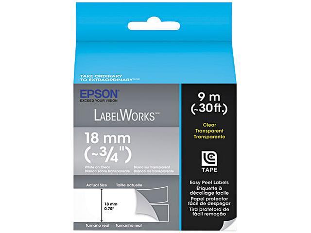 EPSON LC-5TWN9 LabelWorks Clear LC Tape Cartridge ~3/4" White on Clear