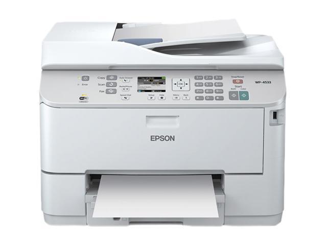 EPSON WP-4533 (C11CB33231) Up to 16 ppm 4800 x 12 dpi USB/Ethernet/Wireless Dulpex Color Multifunction Inkjet Printer