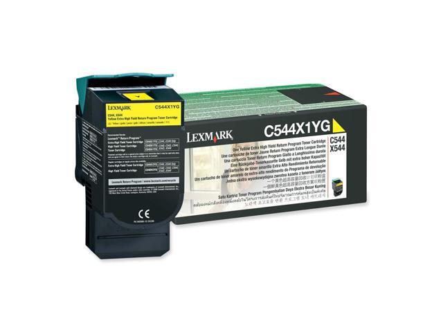 LEXMARK C544X1YG C544, X544 Extra High Yield Return Program Toner Cartridge Yellow