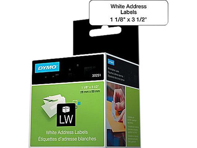 Dymo 30251 LW Address Labels 1 1/8" x 3 1/2", White
