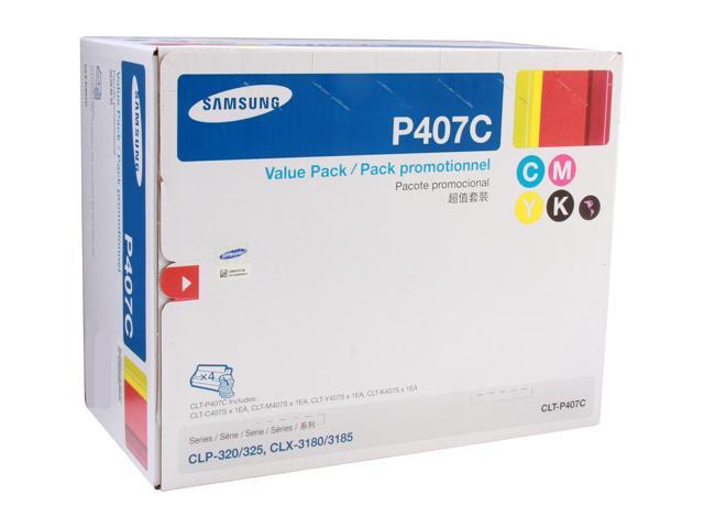 Samsung CLT-P407C Toner Cartridge - Value Pack - Cyan/Magenta/Yellow/Black