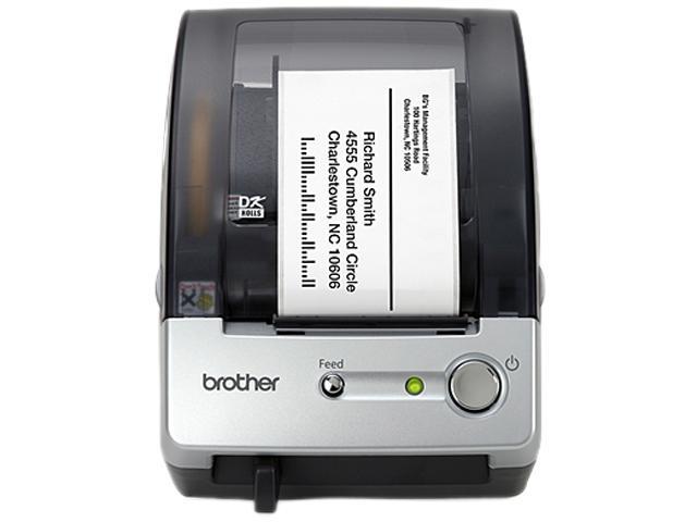 Brother QL-500 2.4" Affordable Direct Thermal Label Printer, USB, Manual Cutter - Silver/Black