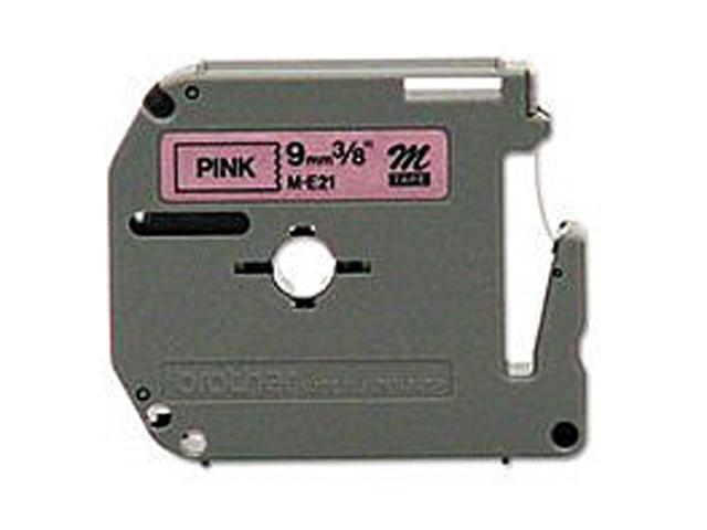 Brother M-E21 Labelling Tape Genuine (M-E21) - Thermal 9mm Black On Pink Tape
