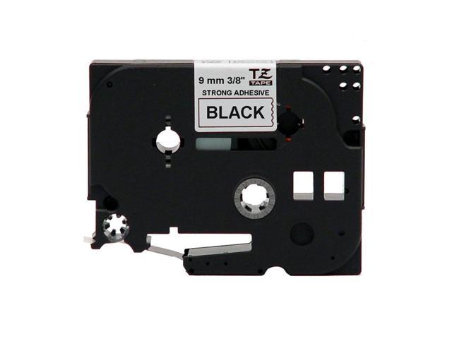 brother TZES221 TZe Extra-Strength Adhesive Laminated Labeling Tape, 3/8w, Black on White
