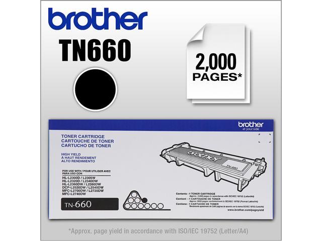 Brother TN660 High Yield Toner Cartridge Black for sale online 