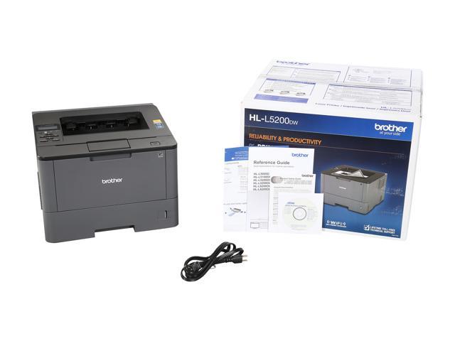 Mobile Pri Brother HL-L5200DW Monochrome Laser Printer with Wireless Networking 