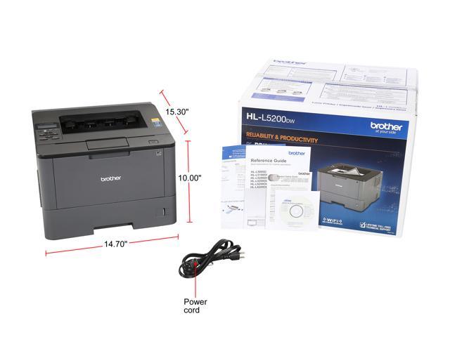 Indigenous tank grænse Brother HL-L5200DW Monochrome Laser Printer with Wireless Networking,  Mobile Printing and Duplex Printing Laser Printers - Newegg.com