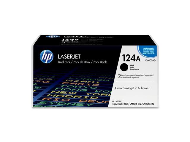HP 124A Black Dual Pack LaserJet Toner Cartridge (Q6000AD) - Newegg.com
