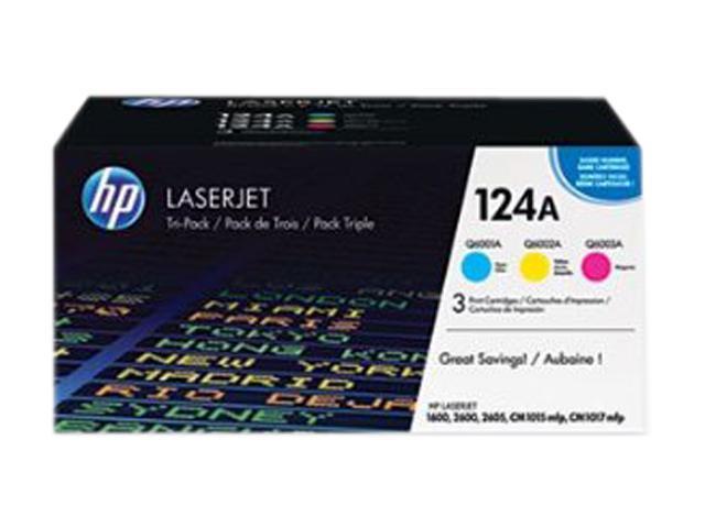 Hp 124a Cyanmagentayellow Tri Pack Laserjet Toner Cartridges Ce257a Neweggca 1531