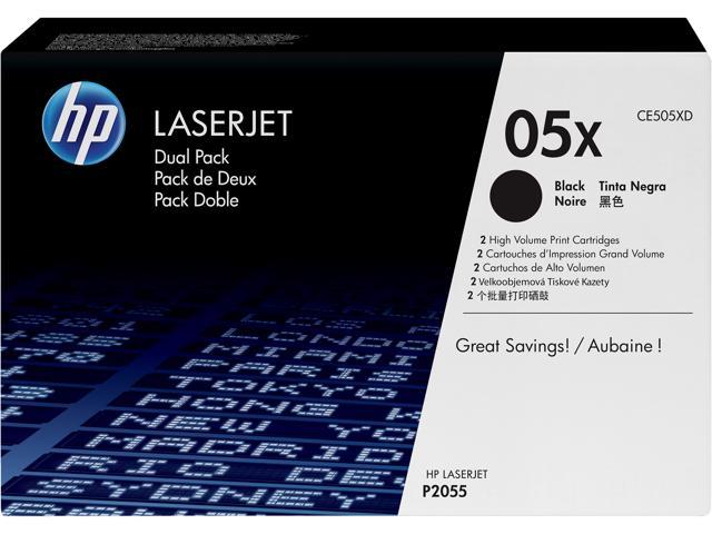 HP 05X High Yield LaserJet Toner Cartridge - Dual Pack - Black