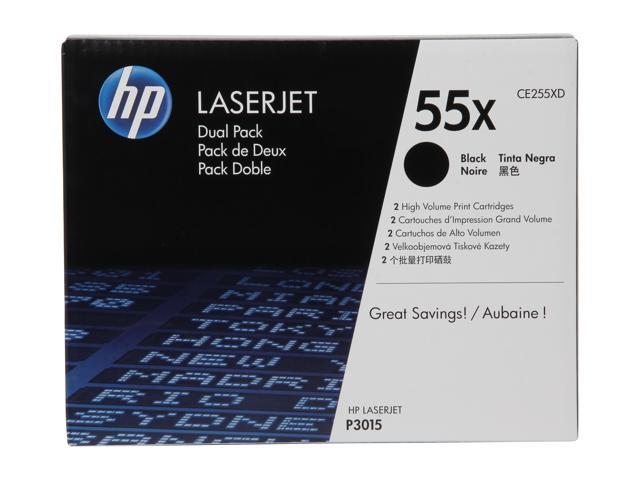 HP 55X High Yield LaserJet Toner Cartridge - Dual Pack - Black