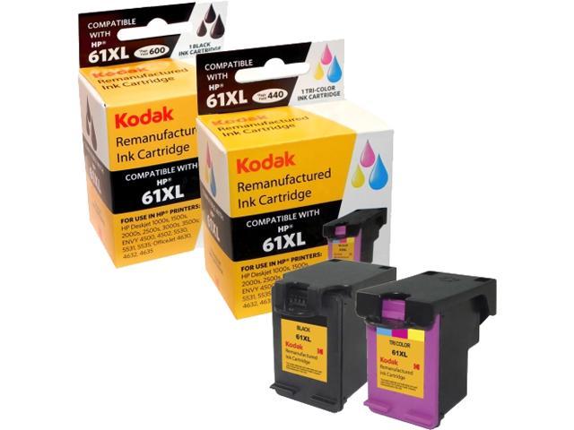 KODAK Remanufactured Ink Cartridge Combo Pack Compatible With HP 61XL ...