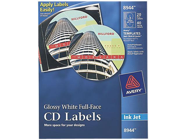 Avery 8944 Full Face CD Label Circle - Inkjet - White - Newegg.com