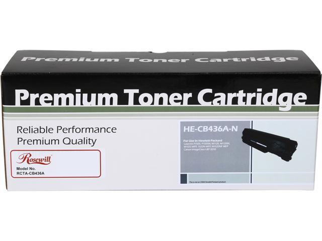 Rosewill RTCA-CB436A-C Black Toner Cartridge Replaces HP CB436A