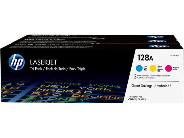 HP 128A LaserJet Toner Cartridge - Tri-Color Pack - Cyan/Magenta/Yellow