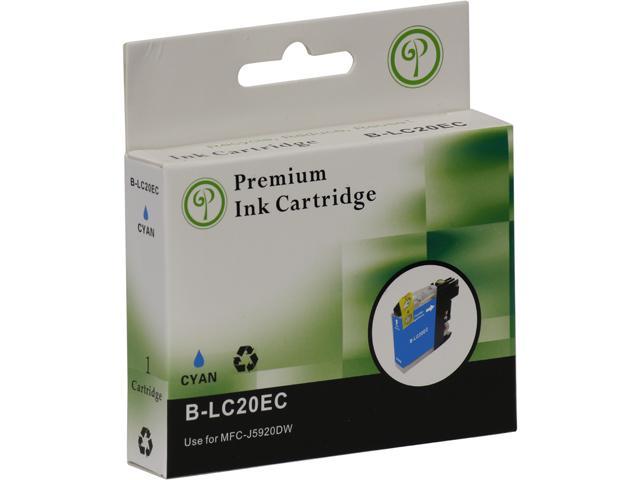 Green Project B-LC20EC Cyan Ink Cartridge Compatible for Brother LC 20E ...